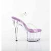 Pleaser - ADORE708 Sandale à bride à la cheville - Transparent/Violet Product image